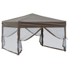Stella Homewares Folding Party Tent with Sidewalls Taupe 3x3 m