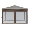 Stella Homewares Folding Party Tent with Sidewalls Taupe 3x3 m