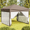 Stella Homewares Folding Party Tent with Sidewalls Taupe 3x3 m