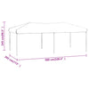 Stella Homewares Folding Party Tent Anthracite 3x6 m