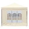 Stella Homewares Folding Party Tent with Sidewalls Cream 3x6 m