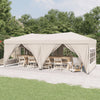 Stella Homewares Folding Party Tent with Sidewalls Cream 3x6 m
