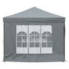 Stella Homewares Folding Party Tent with Sidewalls Anthracite 3x6 m