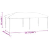 Stella Homewares Folding Party Tent with Sidewalls White 3x6 m
