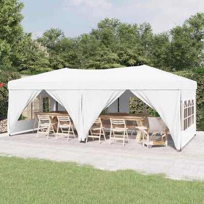 Stella Homewares Folding Party Tent with Sidewalls White 3x6 m