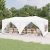 Stella Homewares Folding Party Tent with Sidewalls White 3x6 m