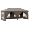 Stella Homewares Folding Party Tent with Sidewalls Taupe 3x6 m