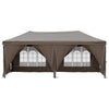 Stella Homewares Folding Party Tent with Sidewalls Taupe 3x6 m