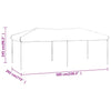Stella Homewares Folding Party Tent with Sidewalls Taupe 3x6 m