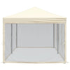 Stella Homewares Folding Party Tent with Sidewalls Cream 3x6 m