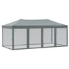 Stella Homewares Folding Party Tent with Sidewalls Anthracite 3x6 m