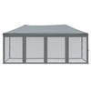 Stella Homewares Folding Party Tent with Sidewalls Anthracite 3x6 m