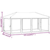 Stella Homewares Folding Party Tent with Sidewalls Anthracite 3x6 m