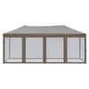 Stella Homewares Folding Party Tent with Sidewalls Taupe 3x6 m
