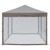 Stella Homewares Folding Party Tent with Sidewalls Taupe 3x6 m