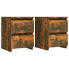 Stella Homewares Bedside Cabinets 2 pcs Smoked Oak 30x30x40 cm Engineered Wood