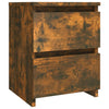 Stella Homewares Bedside Cabinets 2 pcs Smoked Oak 30x30x40 cm Engineered Wood