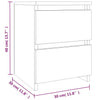 Stella Homewares Bedside Cabinets 2 pcs Smoked Oak 30x30x40 cm Engineered Wood