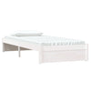 Stella Homewares Bed Frame without Mattress White Solid Wood 90x190 cm