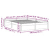 Stella Homewares Bed Frame without Mattress Solid Wood 135x190 cm