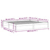 Stella Homewares Bed Frame without Mattress Solid Wood 183x203 cm King