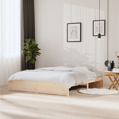 Stella Homewares Bed Frame without Mattress Solid Wood 183x203 cm King