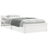 Stella Homewares Bed Frame without Mattress White Solid Wood 90x190 cm