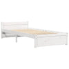 Stella Homewares Bed Frame without Mattress White Solid Wood 90x190 cm