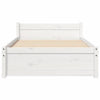 Stella Homewares Bed Frame without Mattress White Solid Wood 90x190 cm