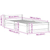 Stella Homewares Bed Frame without Mattress White Solid Wood 90x190 cm