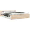 Stella Homewares Bed Frame without Mattress Solid Wood 135x190 cm