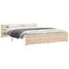 Stella Homewares Bed Frame without Mattress Solid Wood 135x190 cm
