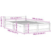 Stella Homewares Bed Frame without Mattress Solid Wood 135x190 cm