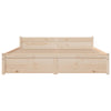 Stella Homewares Bed Frame without Mattress Solid Wood 150x200 cm