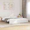 Stella Homewares Bed Frame without Mattress White Solid Wood 183x203 cm King