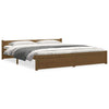Stella Homewares Bed Frame without Mattress Honey Brown Solid Wood 183x203 cm King
