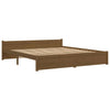 Stella Homewares Bed Frame without Mattress Honey Brown Solid Wood 183x203 cm King