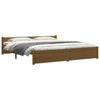 Stella Homewares Bed Frame without Mattress Honey Brown Solid Wood 183x203 cm King