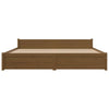 Stella Homewares Bed Frame without Mattress Honey Brown Solid Wood 183x203 cm King
