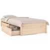 Stella Homewares Bed Frame without Mattress with Drawers 90x190 cm