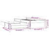 Stella Homewares Bed Frame without Mattress with Drawers 90x190 cm