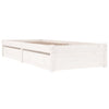 Stella Homewares Bed Frame without Mattress with Drawers White 90x190 cm