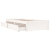 Stella Homewares Bed Frame without Mattress with Drawers White 90x190 cm