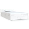 Stella Homewares Bed Frame without Mattress with Drawers White 90x190 cm