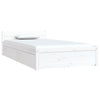 Stella Homewares Bed Frame without Mattress with Drawers White 90x190 cm