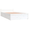 Stella Homewares Bed Frame without Mattress with Drawers White 90x190 cm