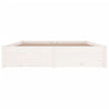 Stella Homewares Bed Frame without Mattress with Drawers White 135x190 cm