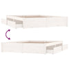 Stella Homewares Bed Frame without Mattress with Drawers White 135x190 cm