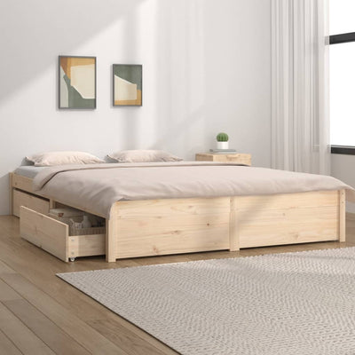 Stella Homewares Bed Frame without Mattress with Drawers 183x203 cm King