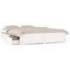Stella Homewares Bed Frame without Mattress with Drawers White 183x203 cm King